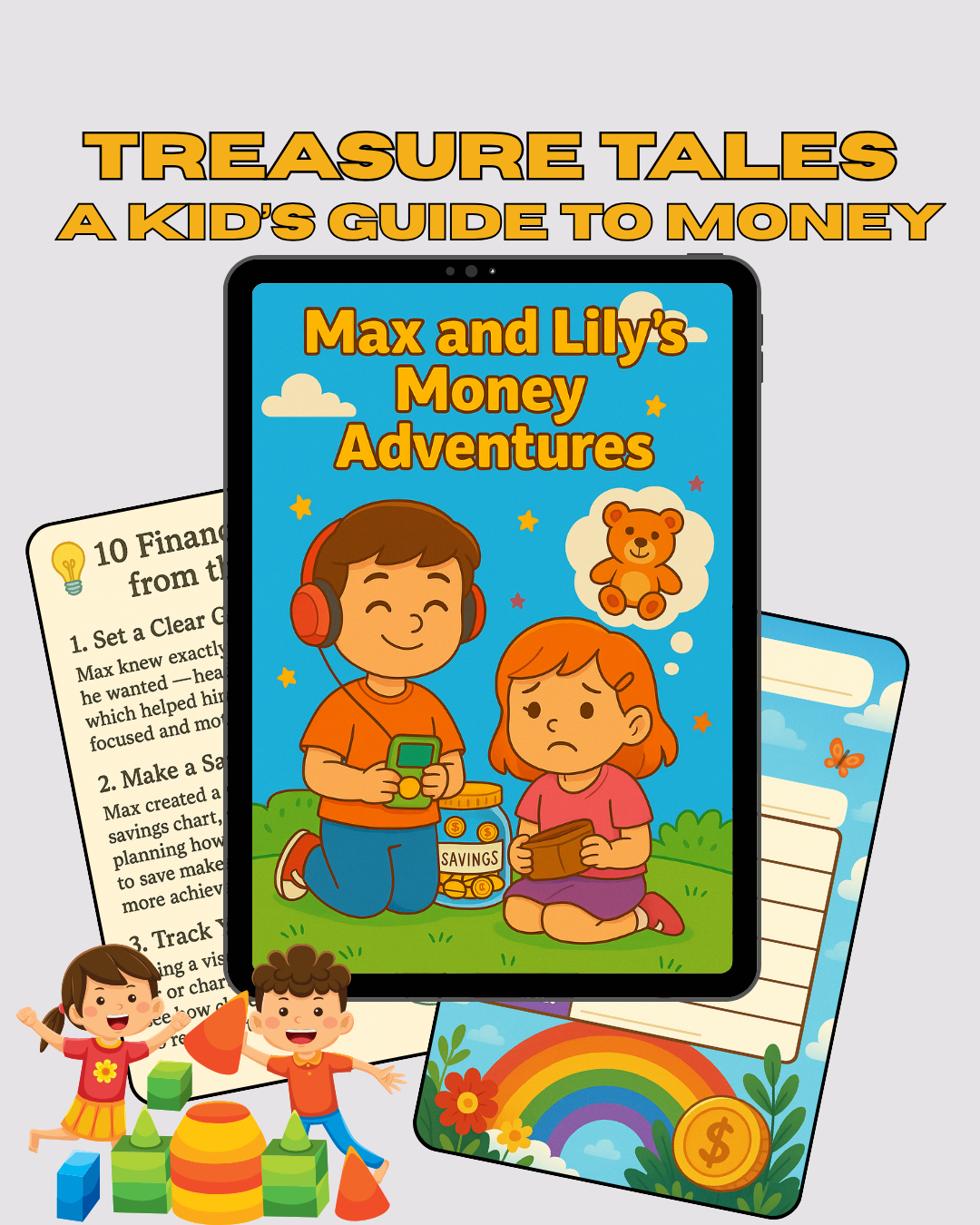Max and Lily's Money Adventure | Kids Financial Literacy Story + Activities | Digital Download PDF