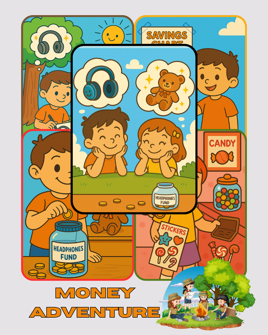 Max and Lily's Money Adventure | Kids Financial Literacy Story + Activities | Digital Download PDF