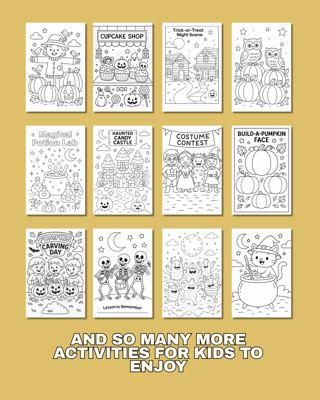 Halloween Coloring Worksheet For Kids | Fun Printable Halloween Activity | Cute and Spooky Coloring Pages | Kids Classroom, Home & Parties Fun Activities