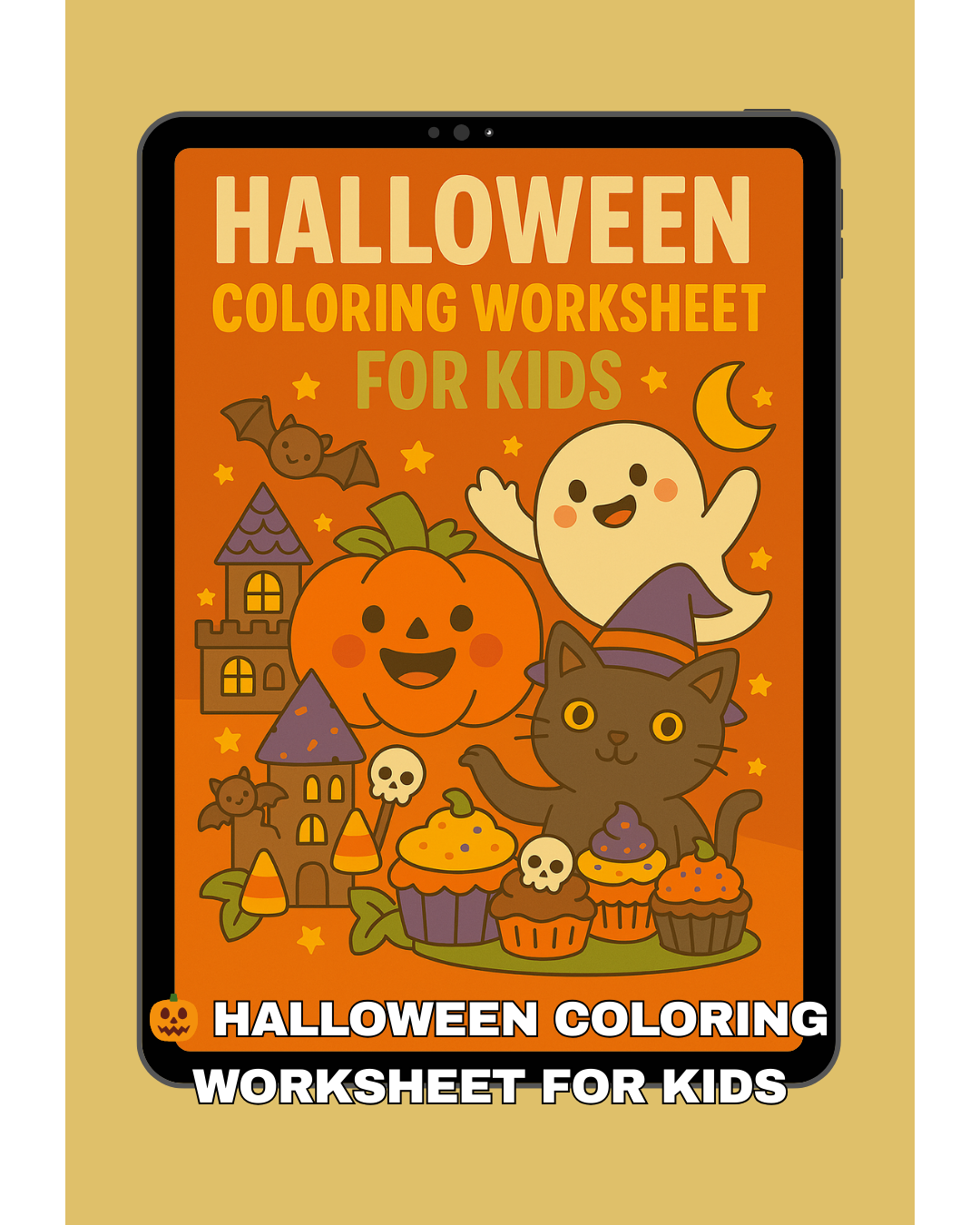 Halloween Coloring Worksheet For Kids | Fun Printable Halloween Activity | Cute and Spooky Coloring Pages | Kids Classroom, Home & Parties Fun Activities