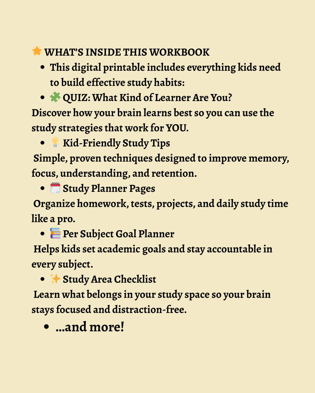 POWER UP YOUR BRAINS A Fun Study Plan for Kids | Digital Printable Workbook | Study Skills, Planners & Learning Tools