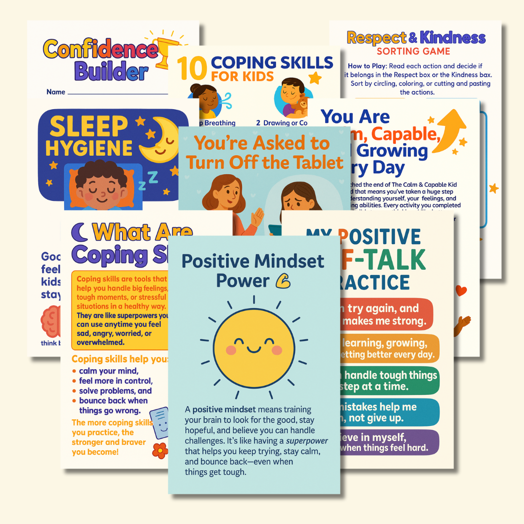 The Calm and Capable Kid Toolkit | ADHD Workbook for Kids | CBT Strategies for Emotional Regulation, Focus, and Impulse Control | Printable SEL Activities
