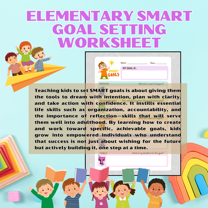 Digital Printable Elementary Smart Goal Setting Worksheet – InvestYoung