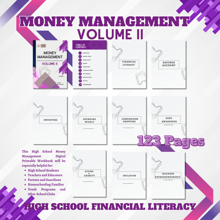 High School Financial Learning Book Digital Download Bundle III Youth Money Learning Book Financial Guide Book Youth Money Guide Book