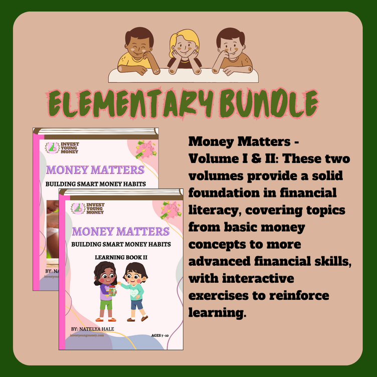 Elementary Financial Literacy Money Matter Learning Book Elementary Bundle II Digital Printable Learning Money Financial Learning Materials Literacy Kids Learning Book