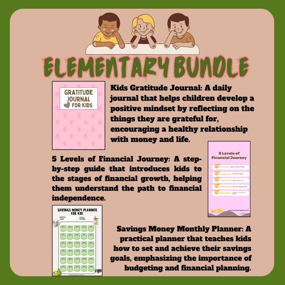 Elementary Financial Literacy Money Matter Learning Book Elementary Bundle II Digital Printable Learning Money Financial Learning Materials Literacy Kids Learning Book