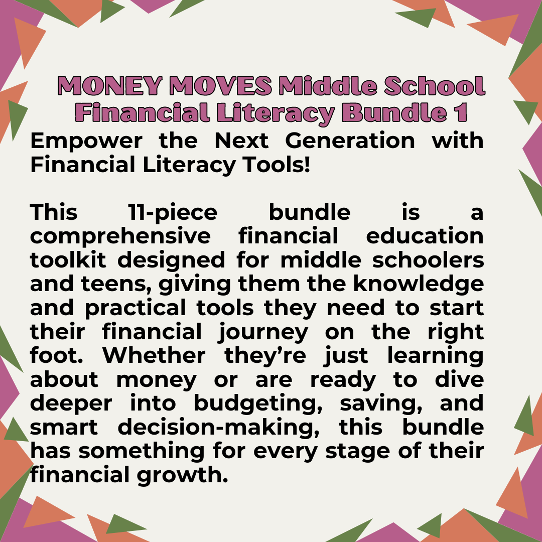 Middle School Money Moves Financial Literacy Bundle III