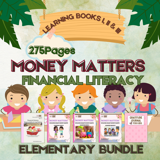 Money Matters Financial Literacy Bundle (elementary) Digital Printable Learning Money Financial Learning Materials Literacy Kids Learning Book