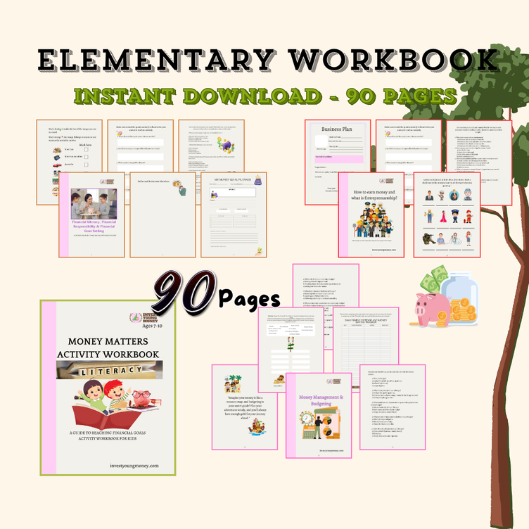 Money Matters Financial Literacy Bundle (elementary) Digital Printable Learning Money Financial Learning Materials Literacy Kids Learning Book