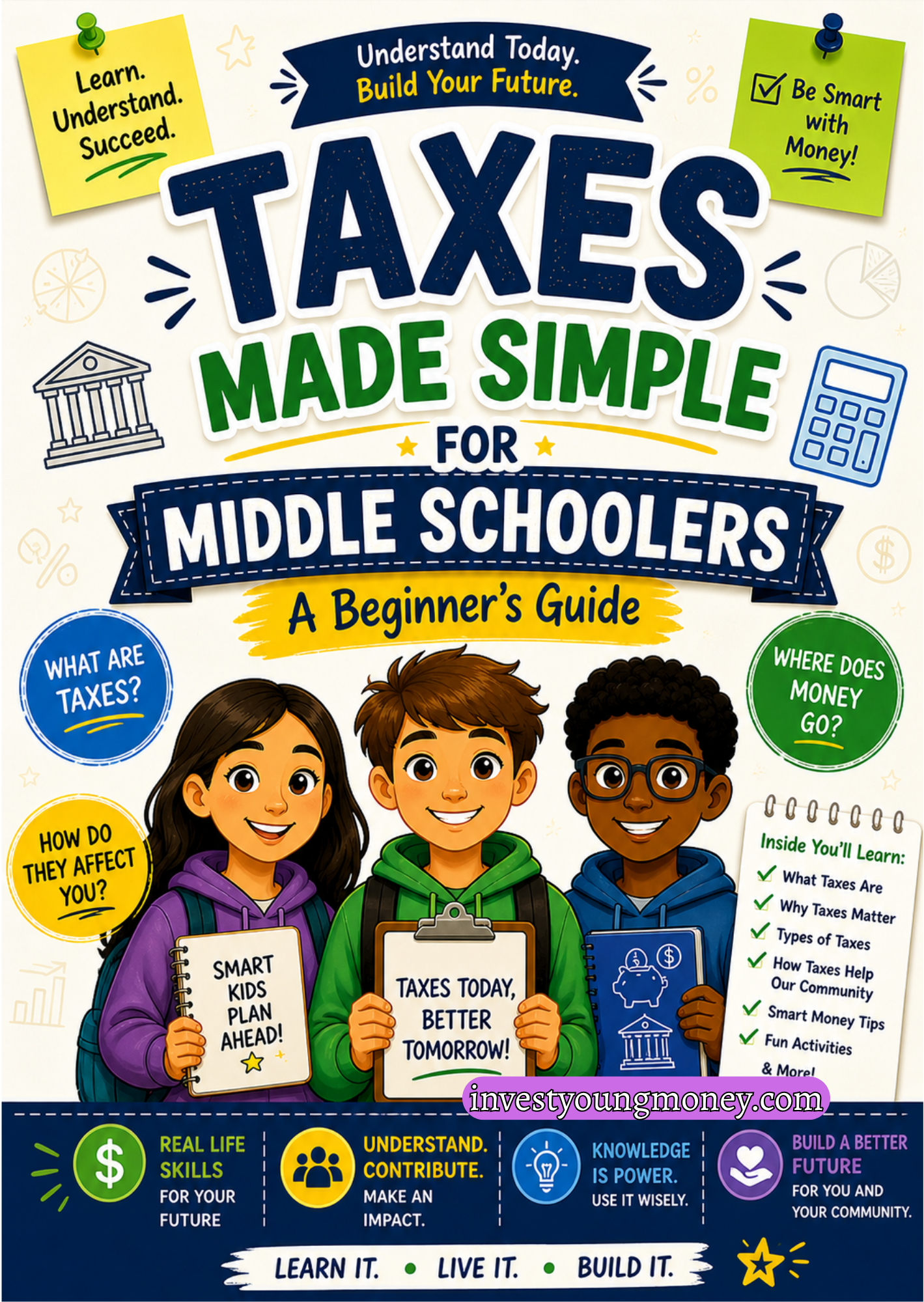 Taxes Made Simple for Middle Schoolers | Financial Literacy Workbook for Kids | Introduction to Taxes for Beginners | Printable Economics PDF