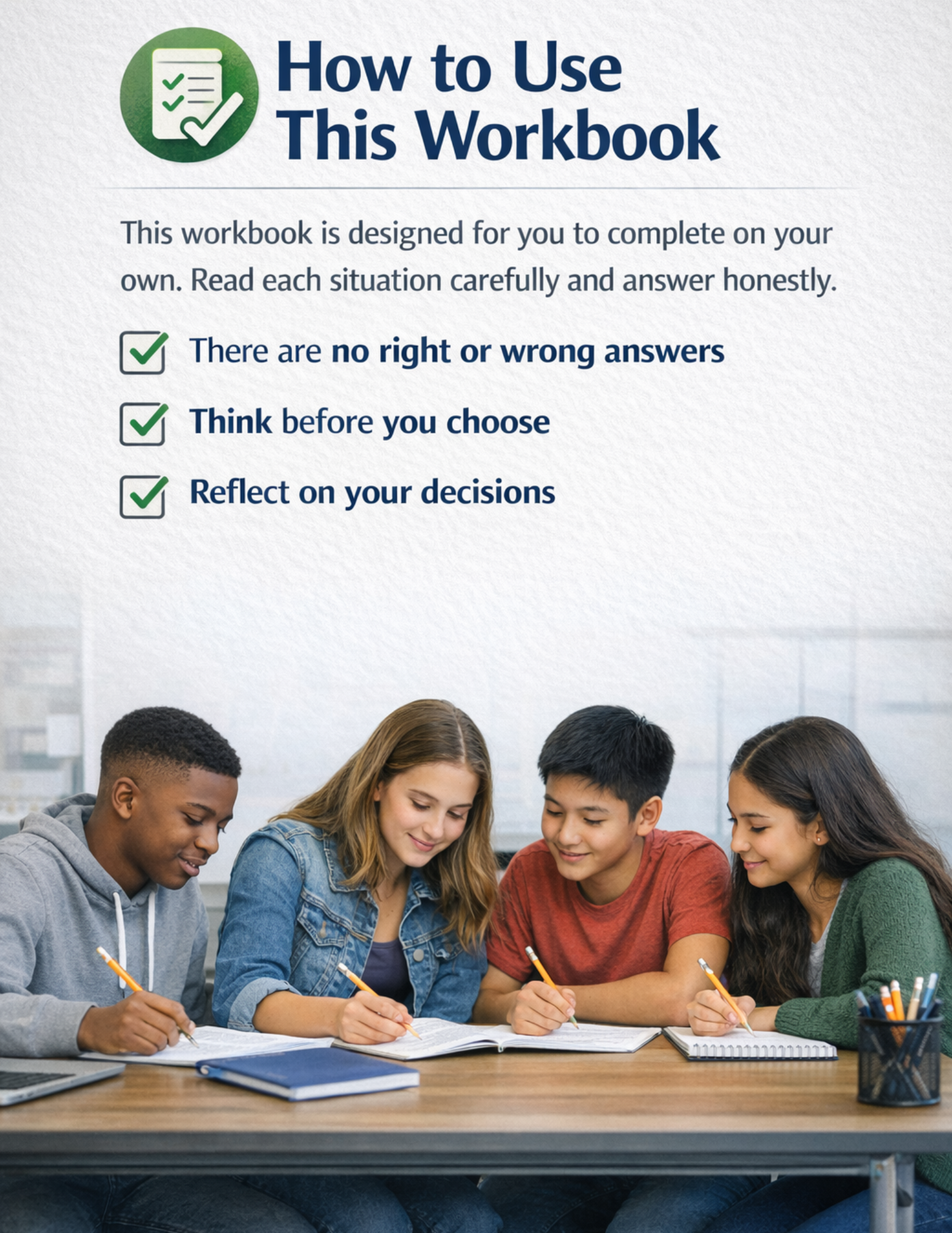 Middle School Problem Solving & Decision-Making Workbook | Printable SEL PDF