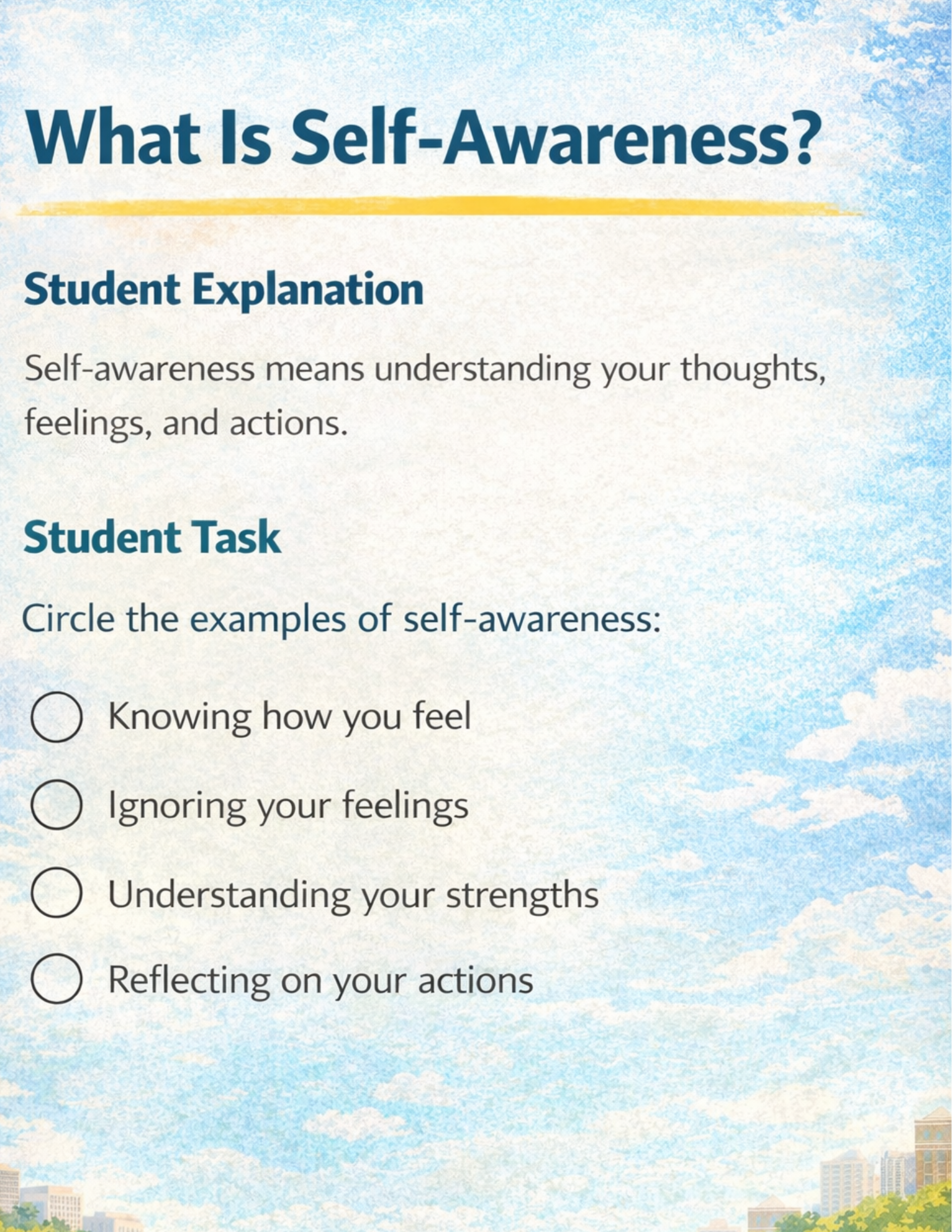 Middle School Self-Awareness & Identity Workbook | Printable SEL PDF