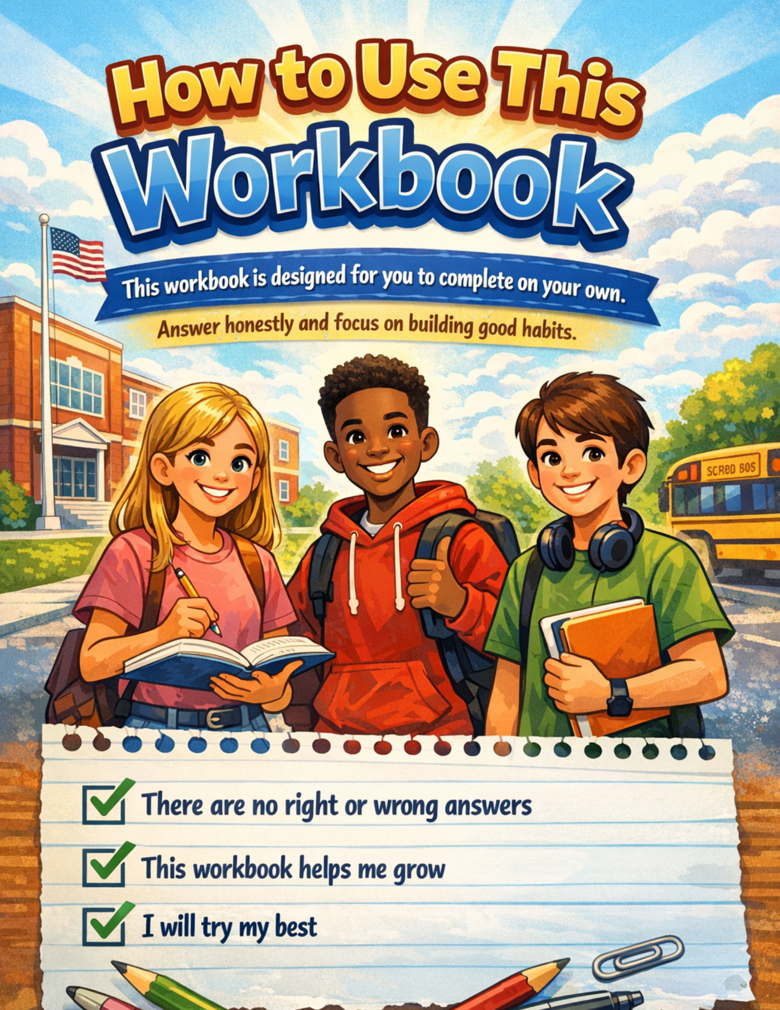 Middle School Personal Responsibilities & Independence Workbook (Printable Digital PDF)