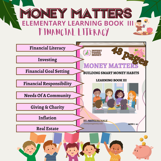 Elementary Financial Literacy Workbook Kids Fun Money Learning Book Digital Printable Teachers Learning Money Learning Activity Kids Money