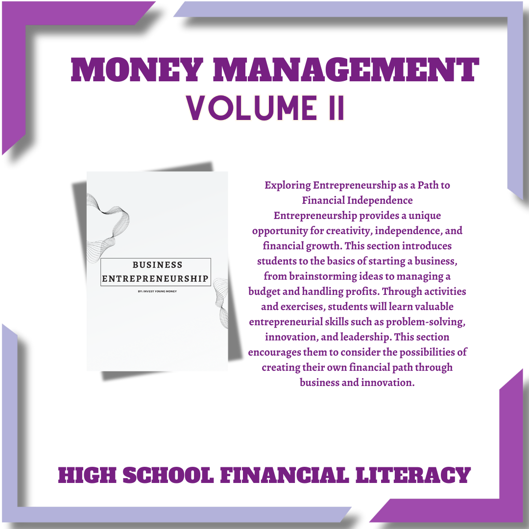 High School Money Management Digital Printable Volume II Financial Literacy Teenager Book Money Learning Book Financial Learning Book