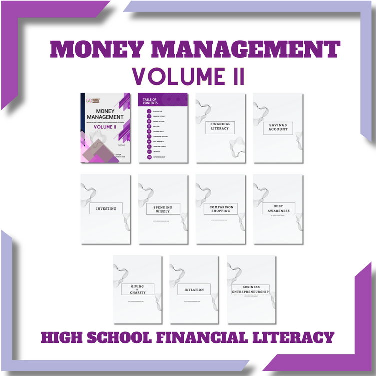 High School Money Management Digital Printable Volume II Financial Literacy Teenager Book Money Learning Book Financial Learning Book