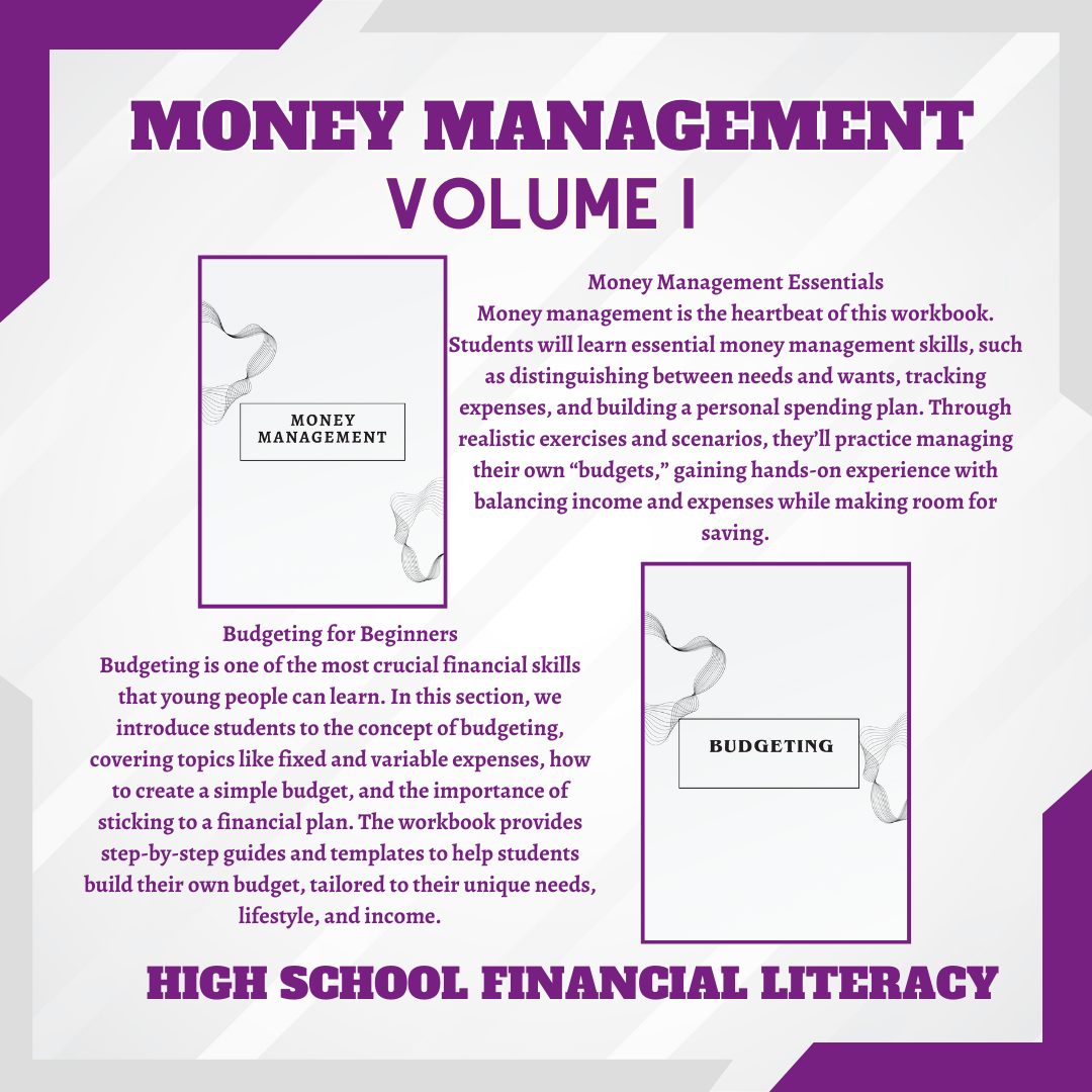 High School Money Management Digital Printable Volume I Teenager Financial Literacy Book Kids Money Book Money Management Book for Teenager