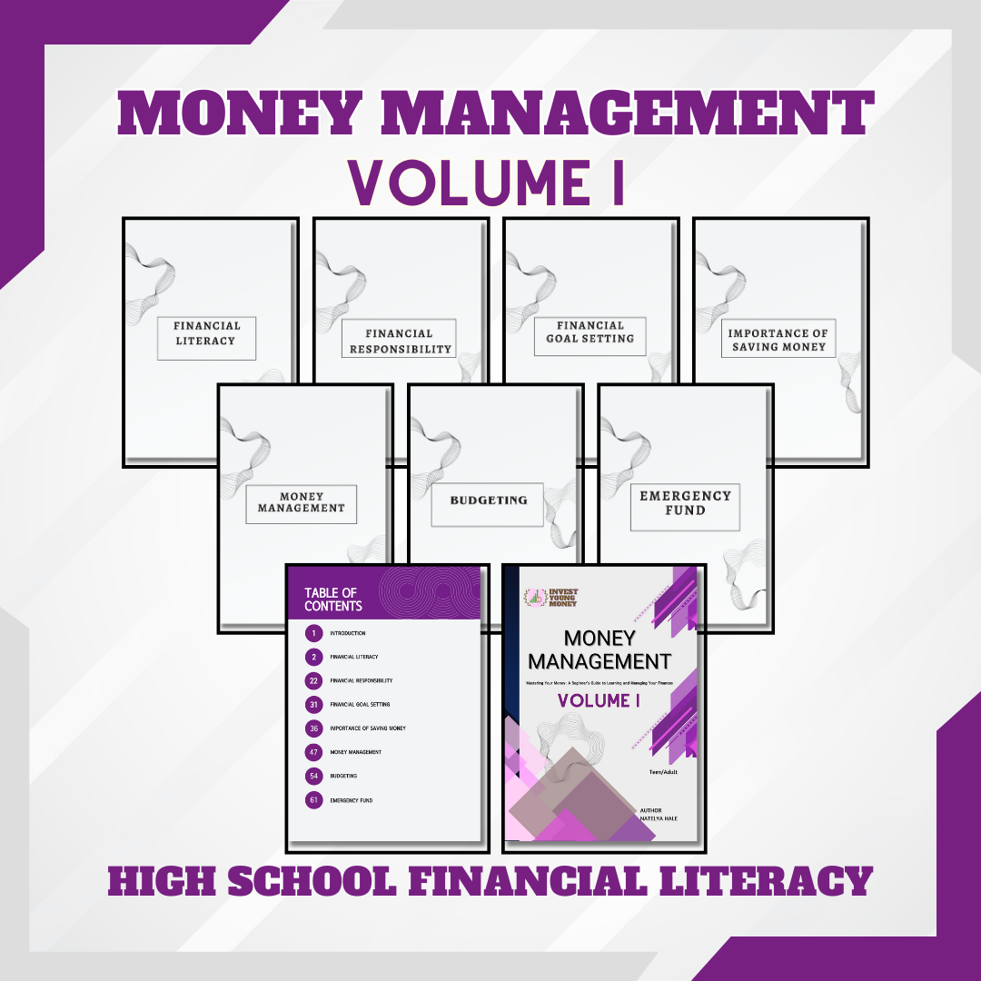 High School Money Management Digital Printable Volume I Teenager Financial Literacy Book Kids Money Book Money Management Book for Teenager