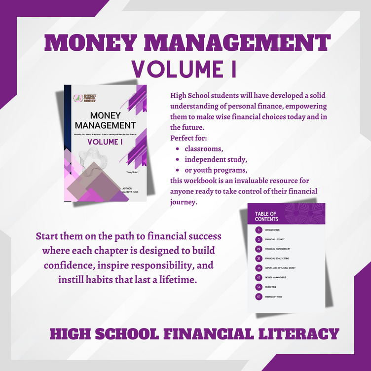 High School Money Management Digital Printable Volume I Teenager Financial Literacy Book Kids Money Book Money Management Book for Teenager