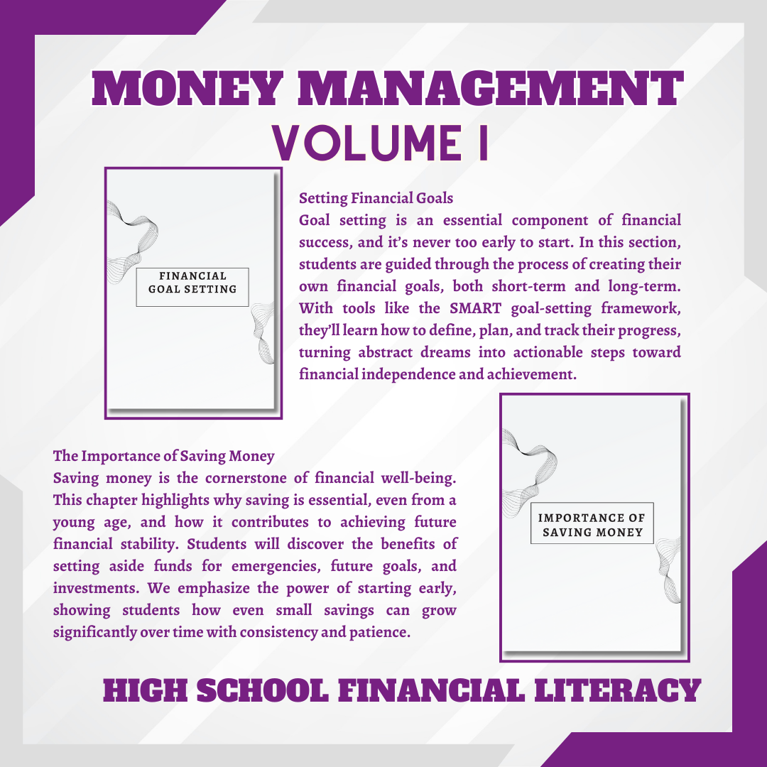 High School Money Management Digital Printable Volume I Teenager Financial Literacy Book Kids Money Book Money Management Book for Teenager