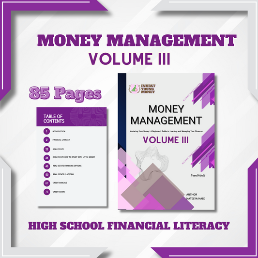 High School Money Management Digital Printable Volume III Financial Literacy Book for Teenager Money Learning Book for Kids Financial Guide