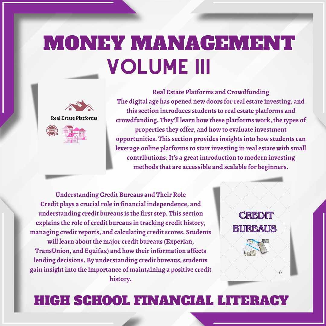 High School Money Management Digital Printable Volume III Financial Literacy Book for Teenager Money Learning Book for Kids Financial Guide