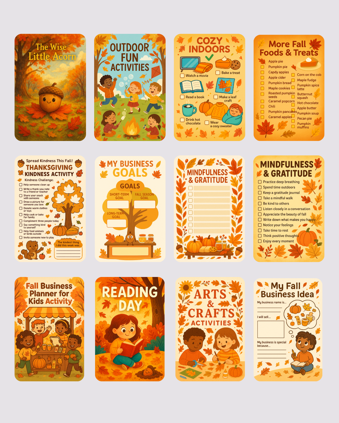 Fall Magic and Fun Ideas: Crafts, Games and Adventure for Kids | Autumn Activity Pack for Kids | Printable for Home or Classroom Activities
