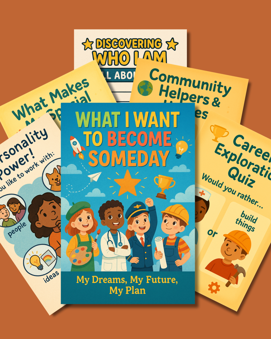 My Dreams, My Future, My Plan | What I Want to Become Someday Workbook | Printable Self-Discovery & Goal-Setting Journal for Kids