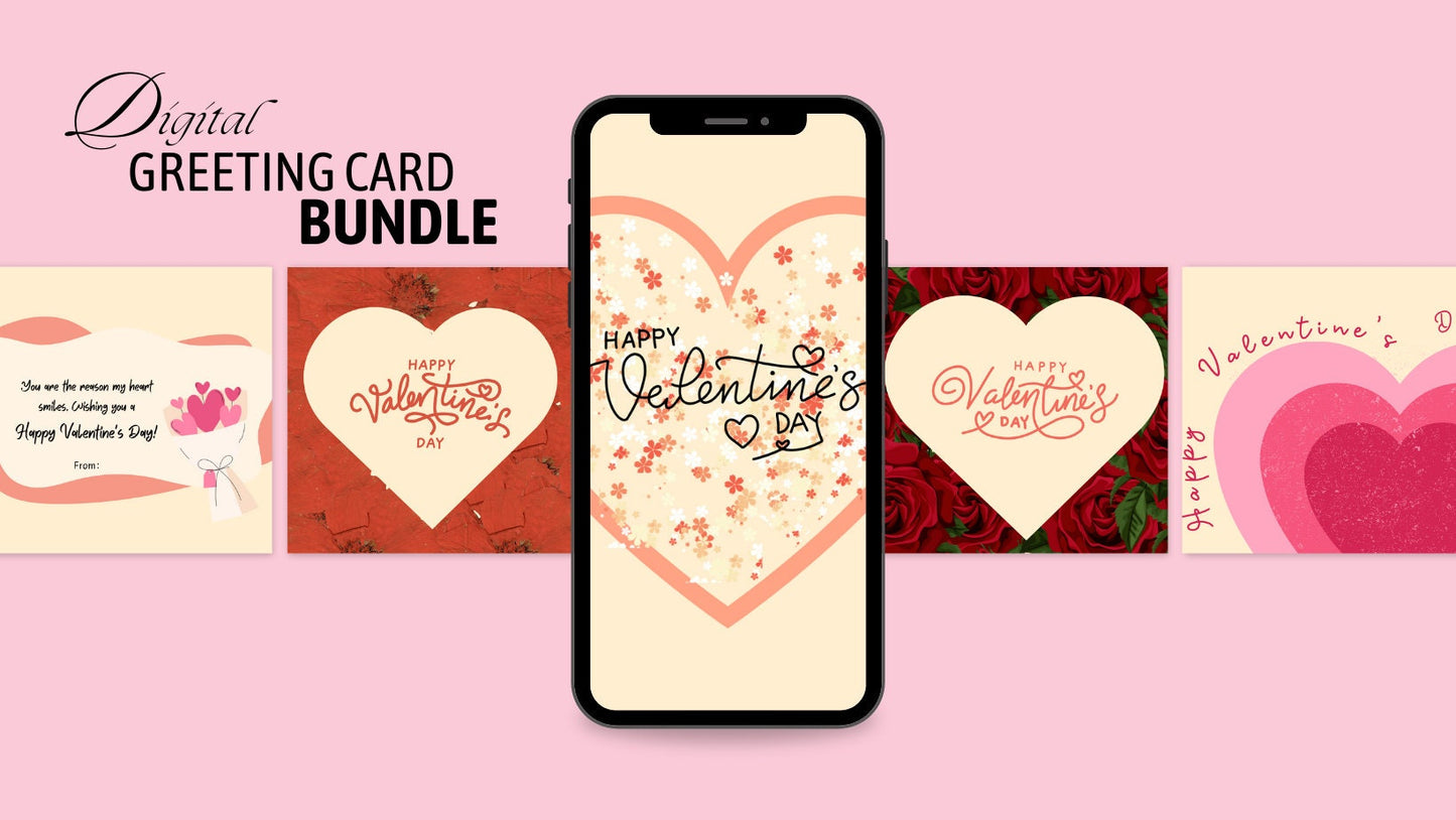 Valentine's Day Greeting Cards BUNDLE Love Cards Specially Greeting Card Red Valentine's Card Bundle Card Gift Card Hearts Card  Bundle