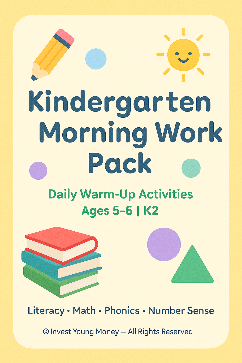 Kindergarten Morning Work Pack | Daily Warm-Up Printable