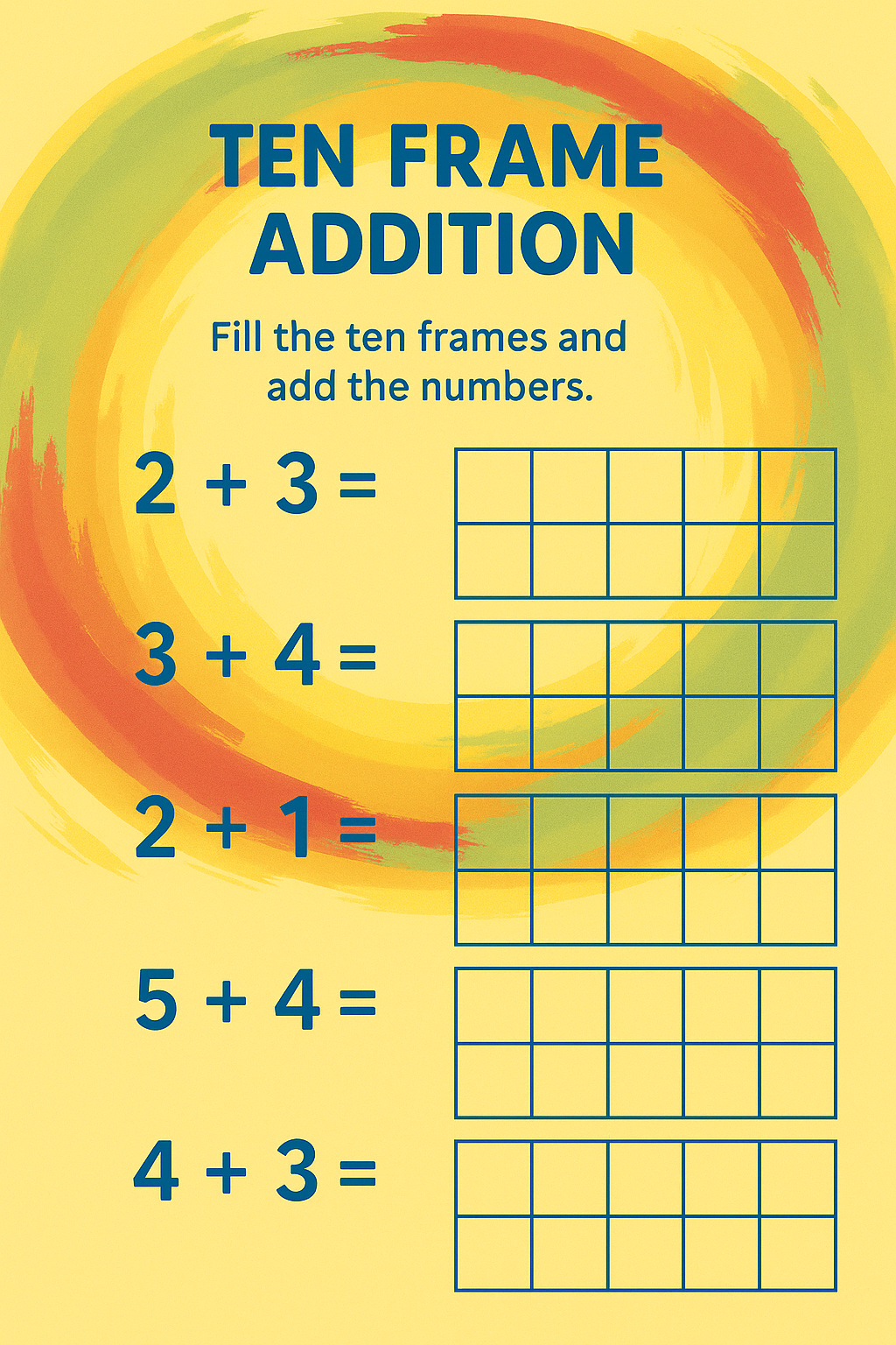 Early Addition and Subtraction Workbook | Kindergarten Math Printable