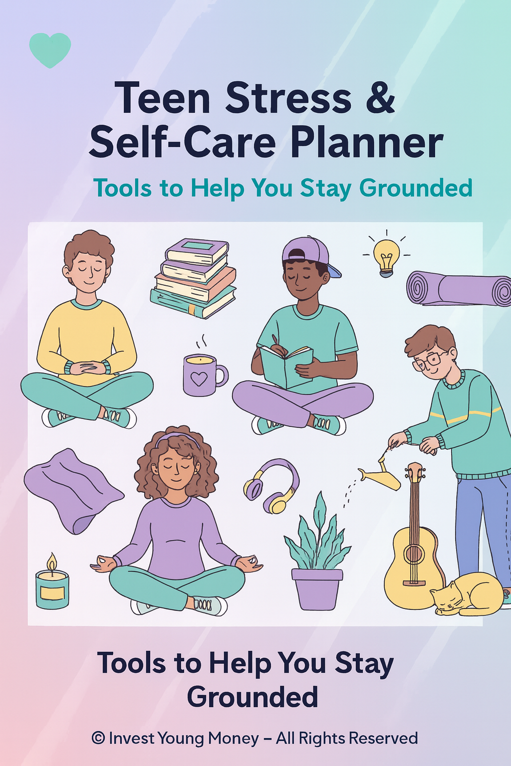 Teen Stress & Self-Care Planner | High School Wellness Workbook