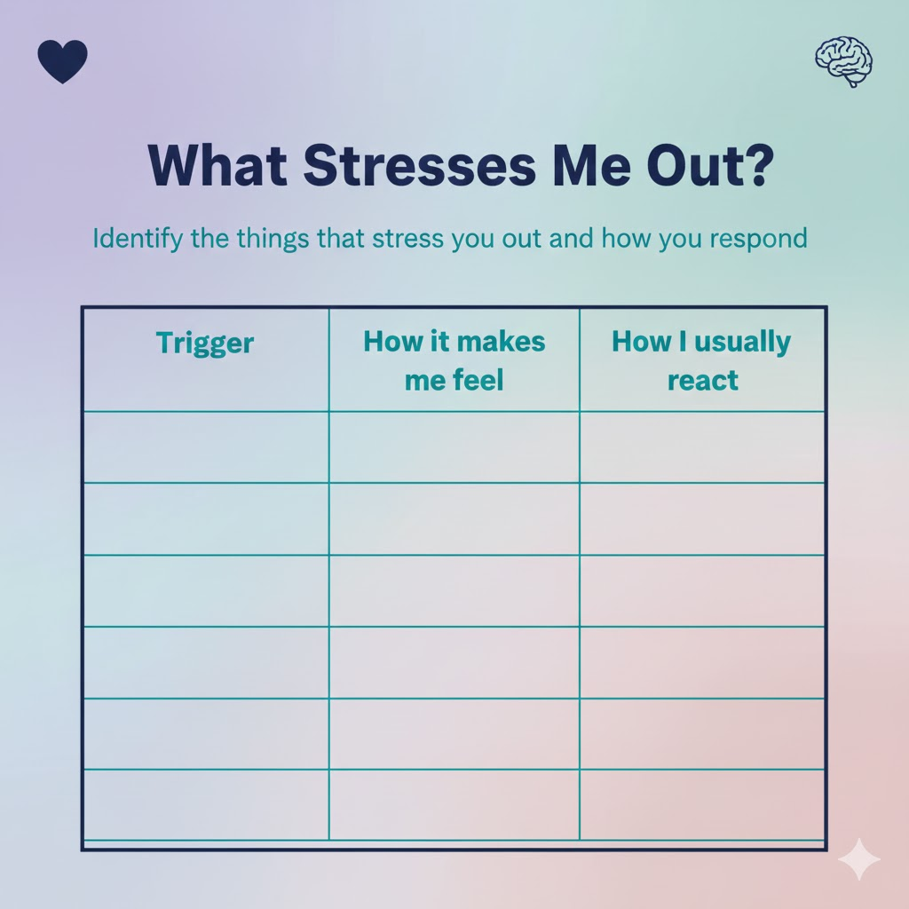 Teen Stress & Self-Care Planner | High School Wellness Workbook