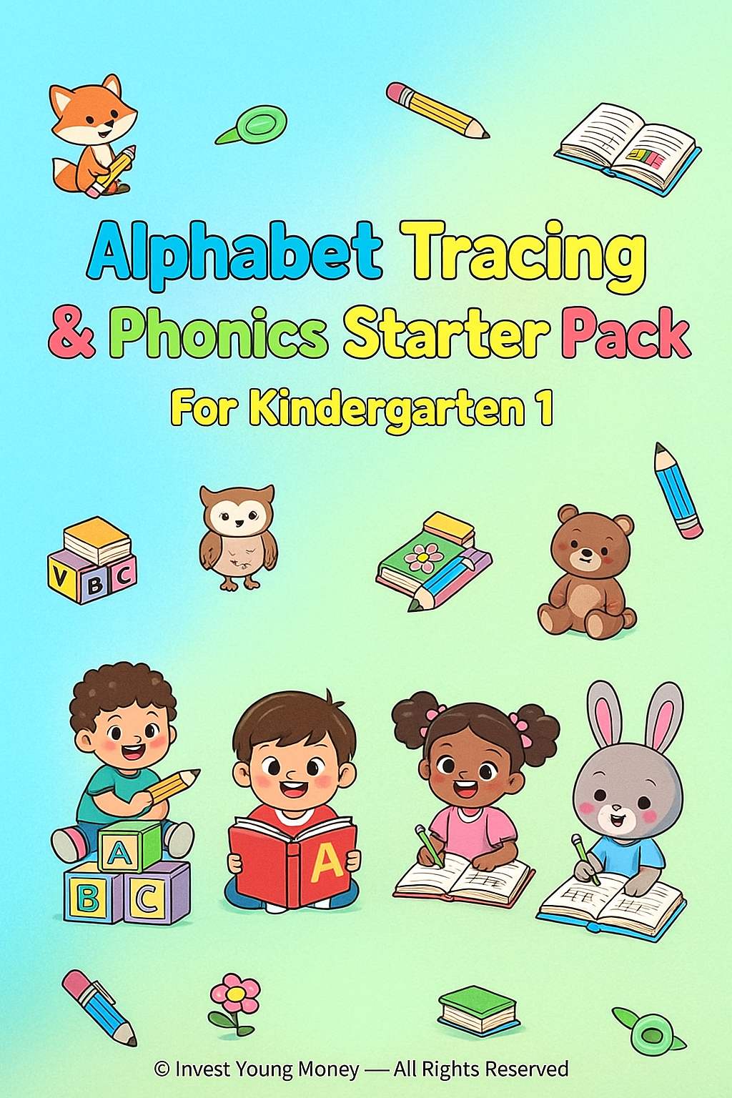 Alphabet Tracing & Phonics Starter Pack | Kindergarten Literacy Printable