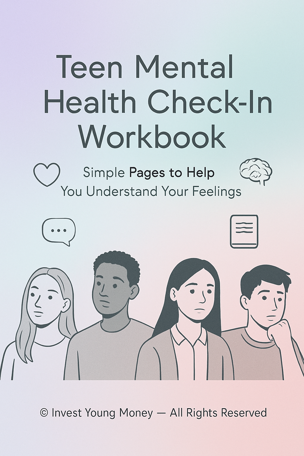 Teen Mental Health Check-In Workbook | Mood Tracker & Self-Care Planner