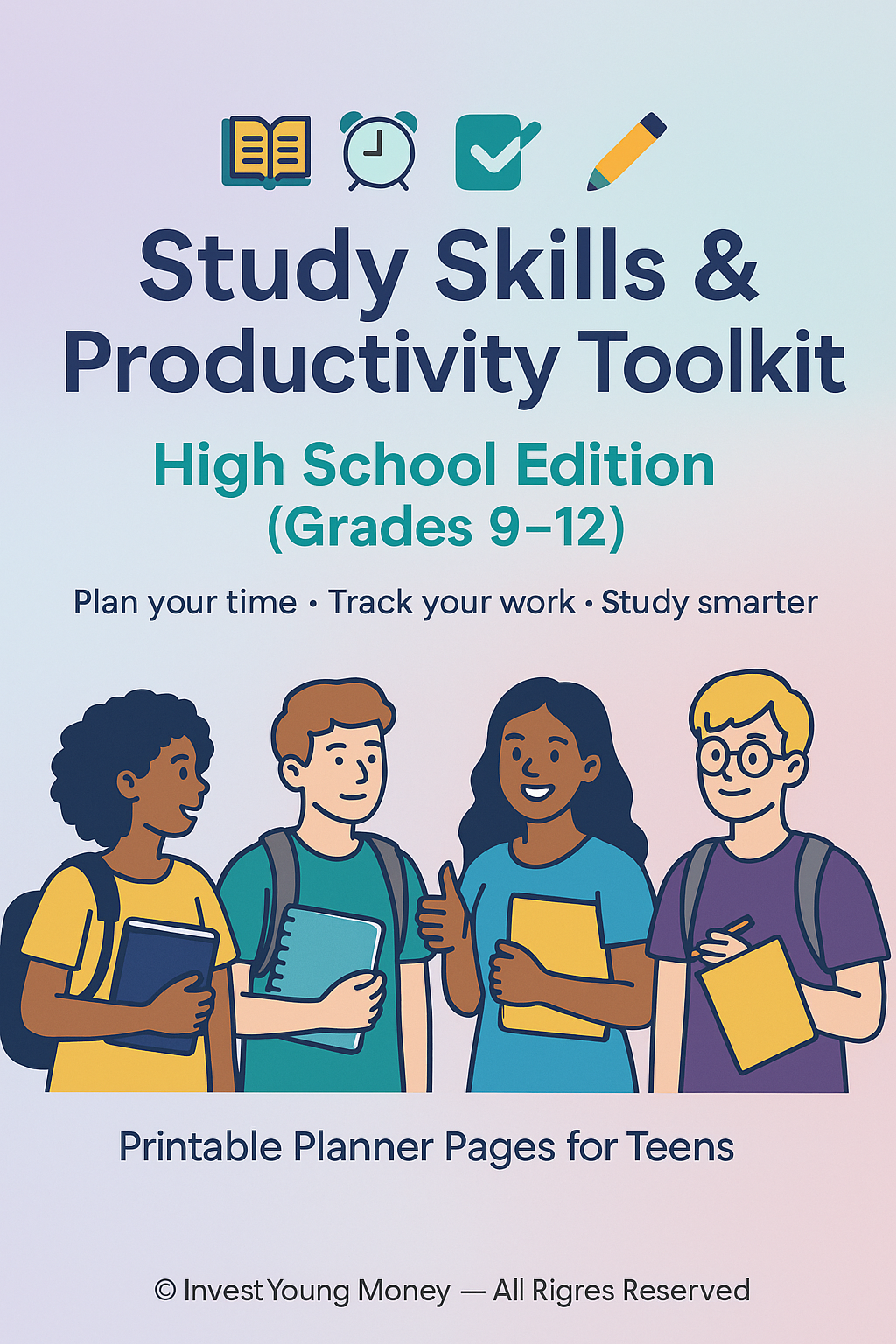 Study Skills & Productivity Toolkit | High School Planner & Organizer