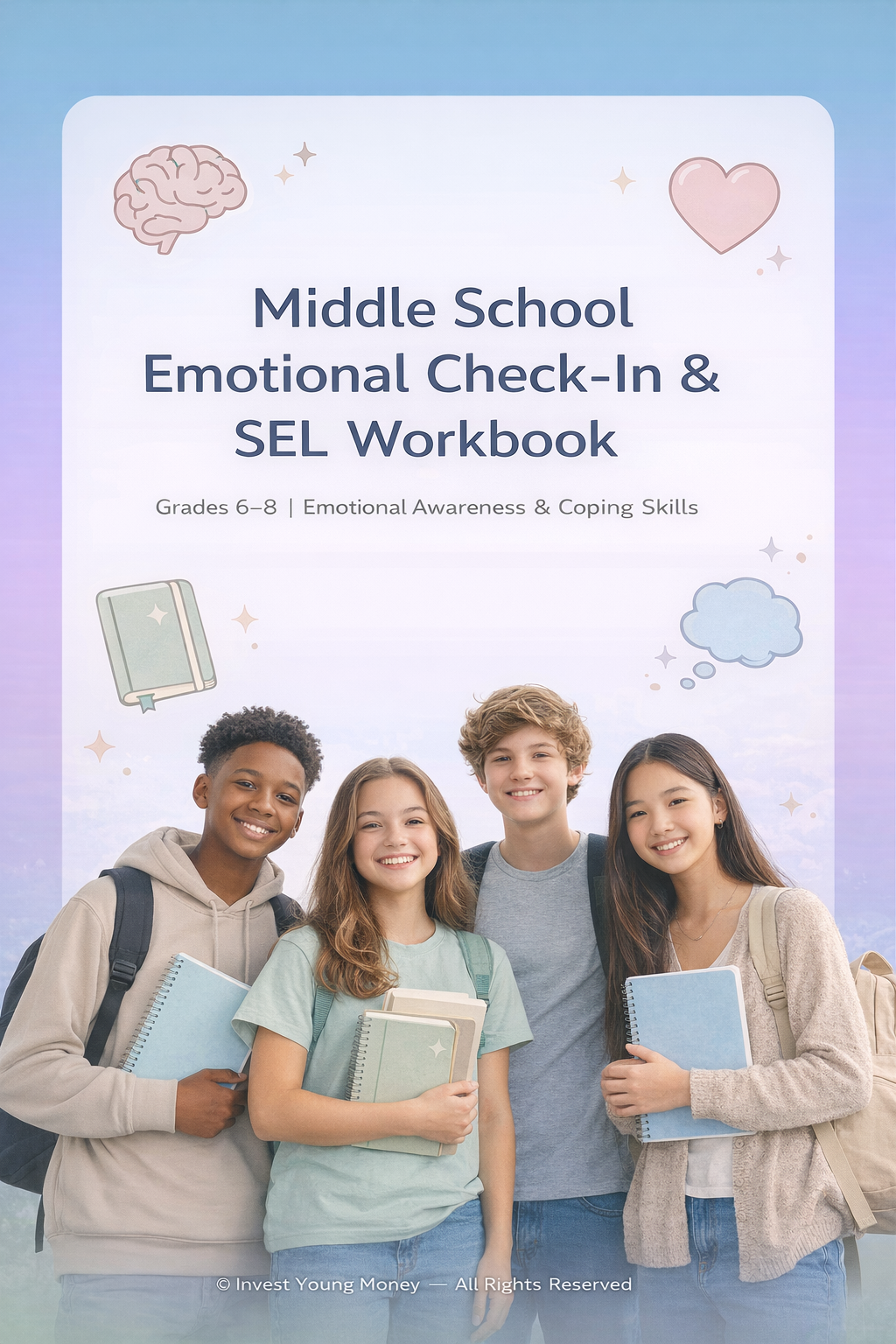 Middle School Emotional Check-in SEL Workbook
