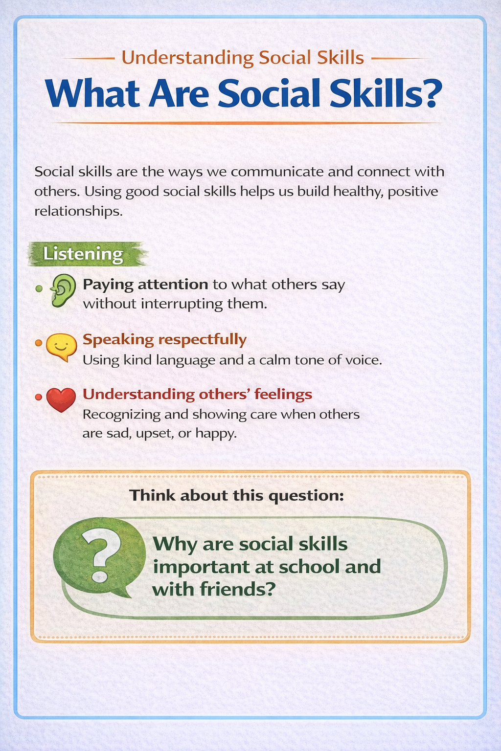 Social Skills & Peer Interaction Workbook (Printable Digital PDF)
