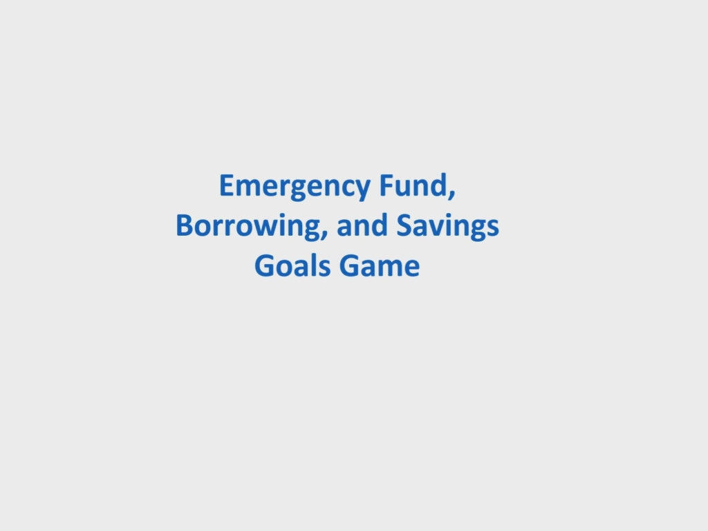 Emergency Fund, Borrowing, Savings Goals