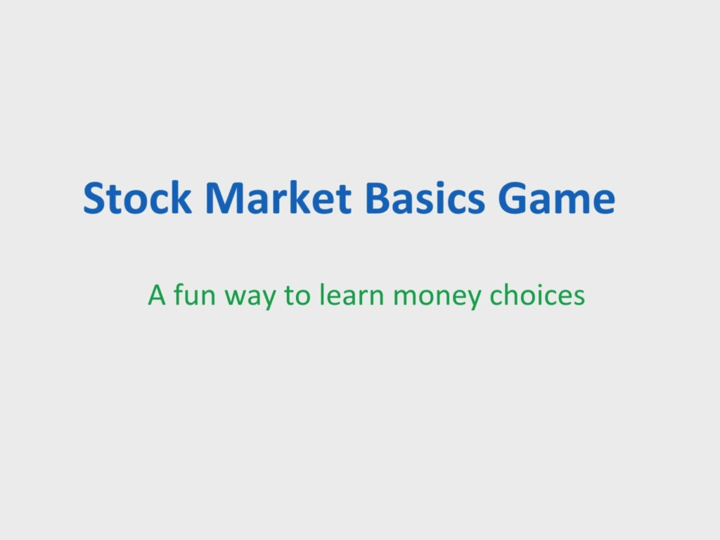 Stock Market Basics Game Card Deck