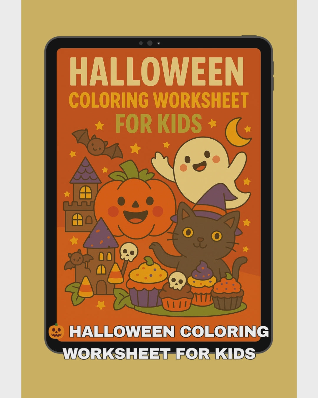 Halloween Coloring Worksheet For Kids | Fun Printable Halloween Activity | Cute and Spooky Coloring Pages | Kids Classroom, Home & Parties Fun Activities