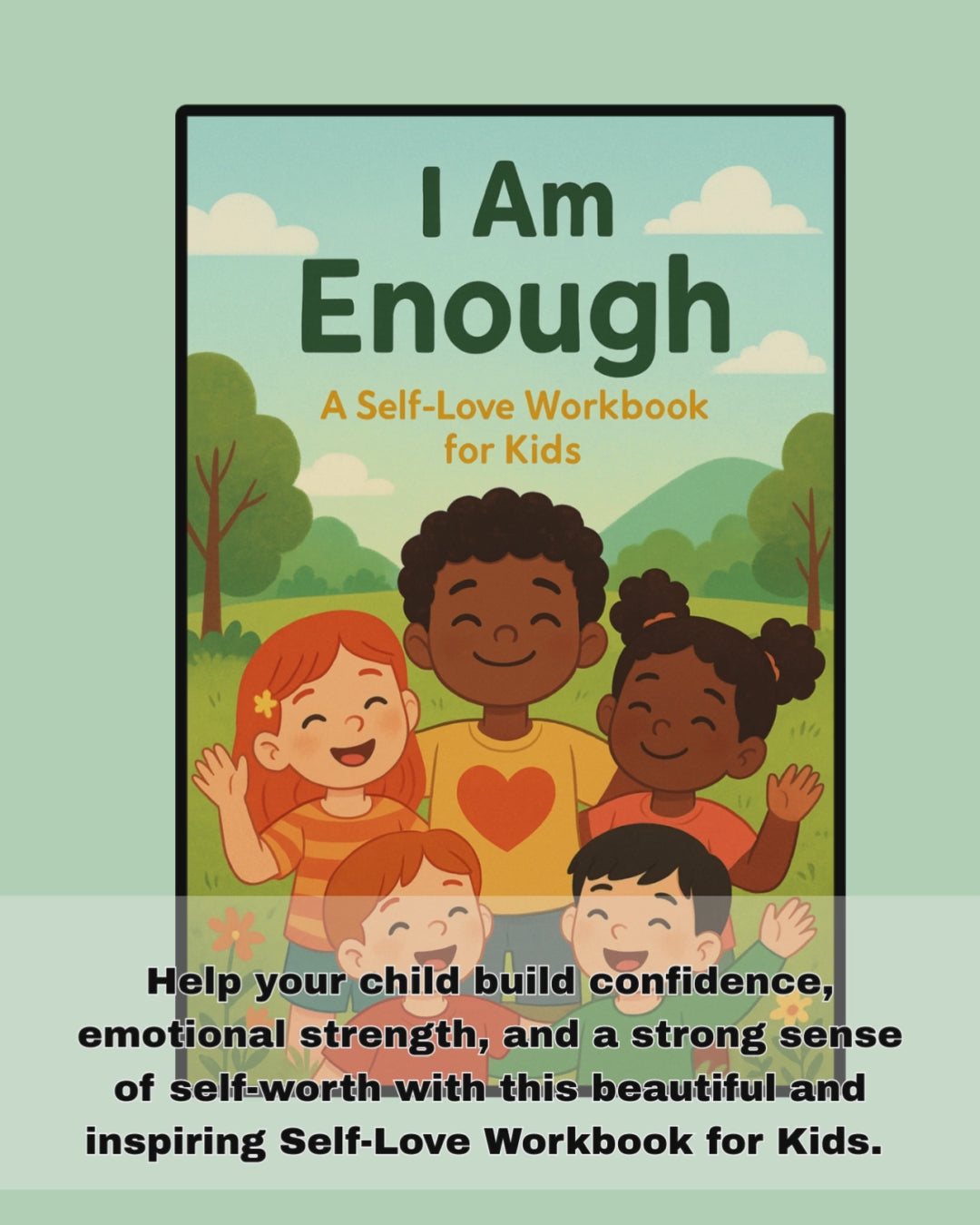 I AM ENOUGH: A Self-Love Workbook for Kids Digital Printable | Confidence Builder | Mindset Activities | Empowering Workbook for Kids