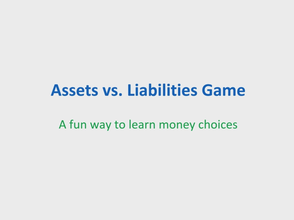 Assets vs. Liabilities Game Card Deck