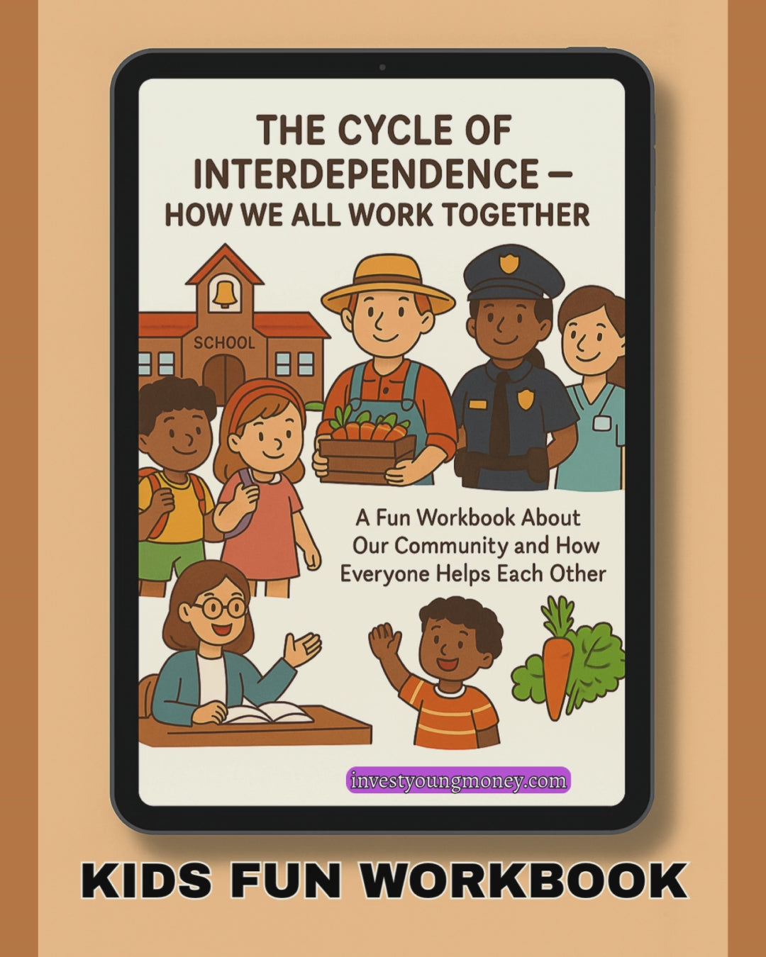 Community Interdependence Workbook | How We All Work Together | Printable Educational Activity for Kids | Teamwork & Helping Others