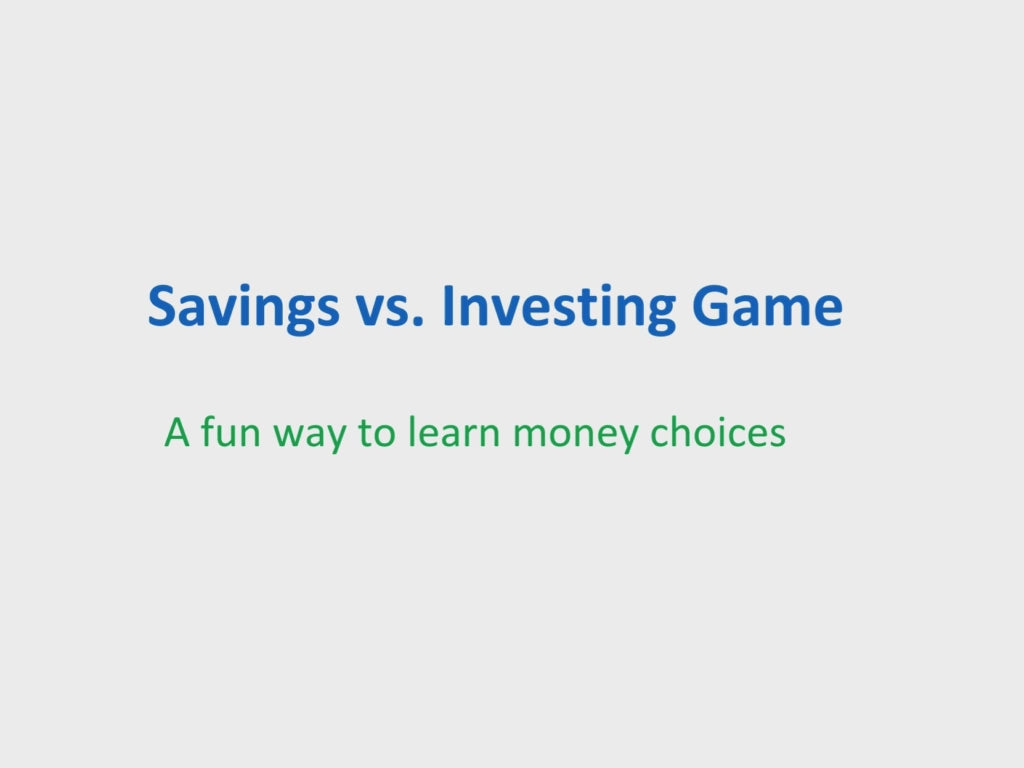 Savings vs. Investing Game Card Deck