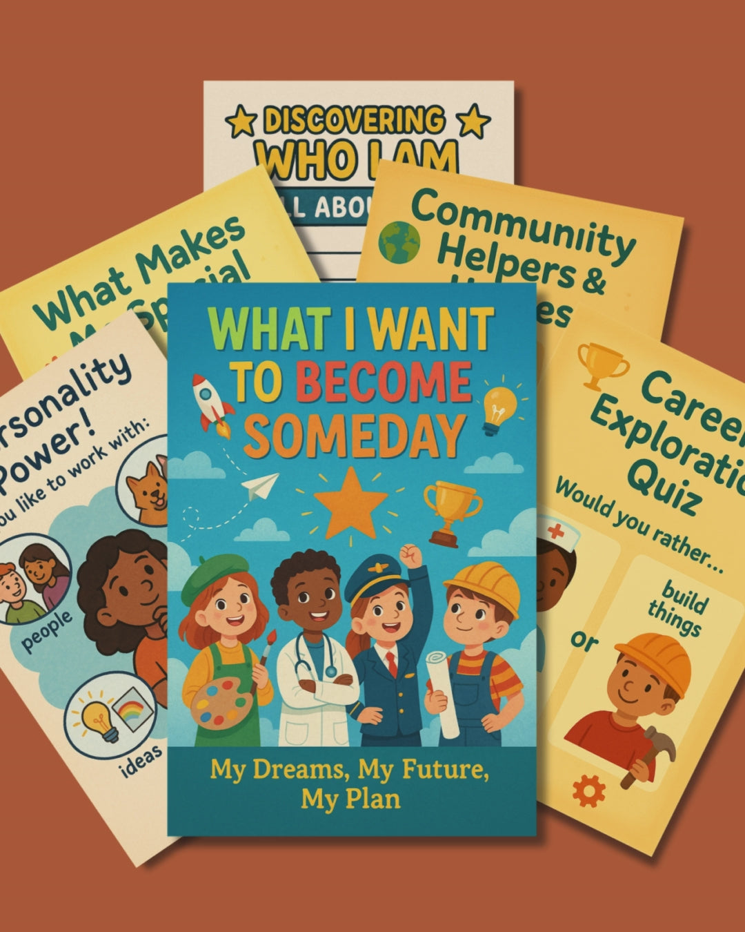 My Dreams, My Future, My Plan | What I Want to Become Someday Workbook | Printable Self-Discovery & Goal-Setting Journal for Kids